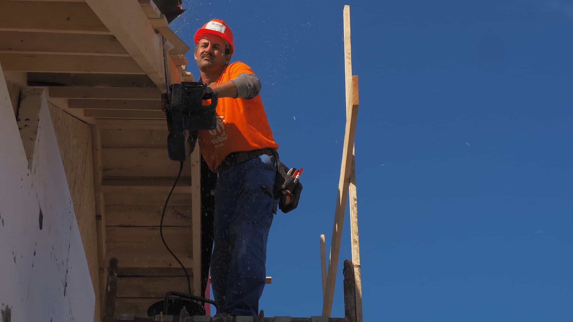 Warm editorial storm-related roofing visual